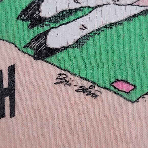 Vintage Surfer Shirt Womens Large 21x26 Peach Virginia-Beach - Picture 5 of 14